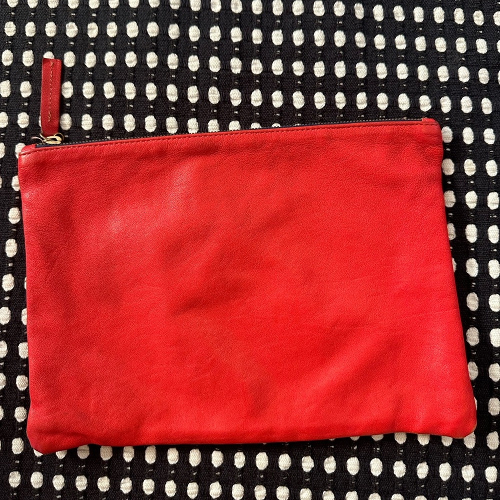 Clare V leather rogue pouch/ clutch/ wallet